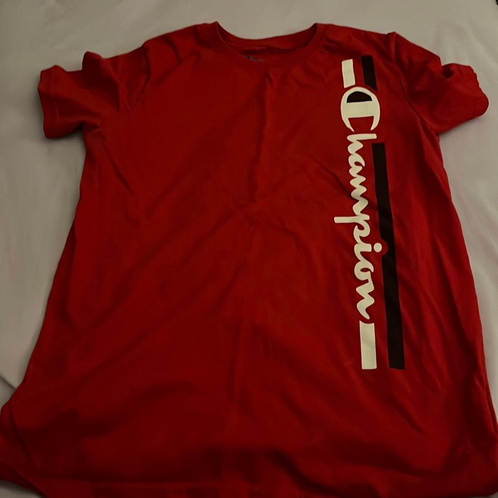 Red champion shirt